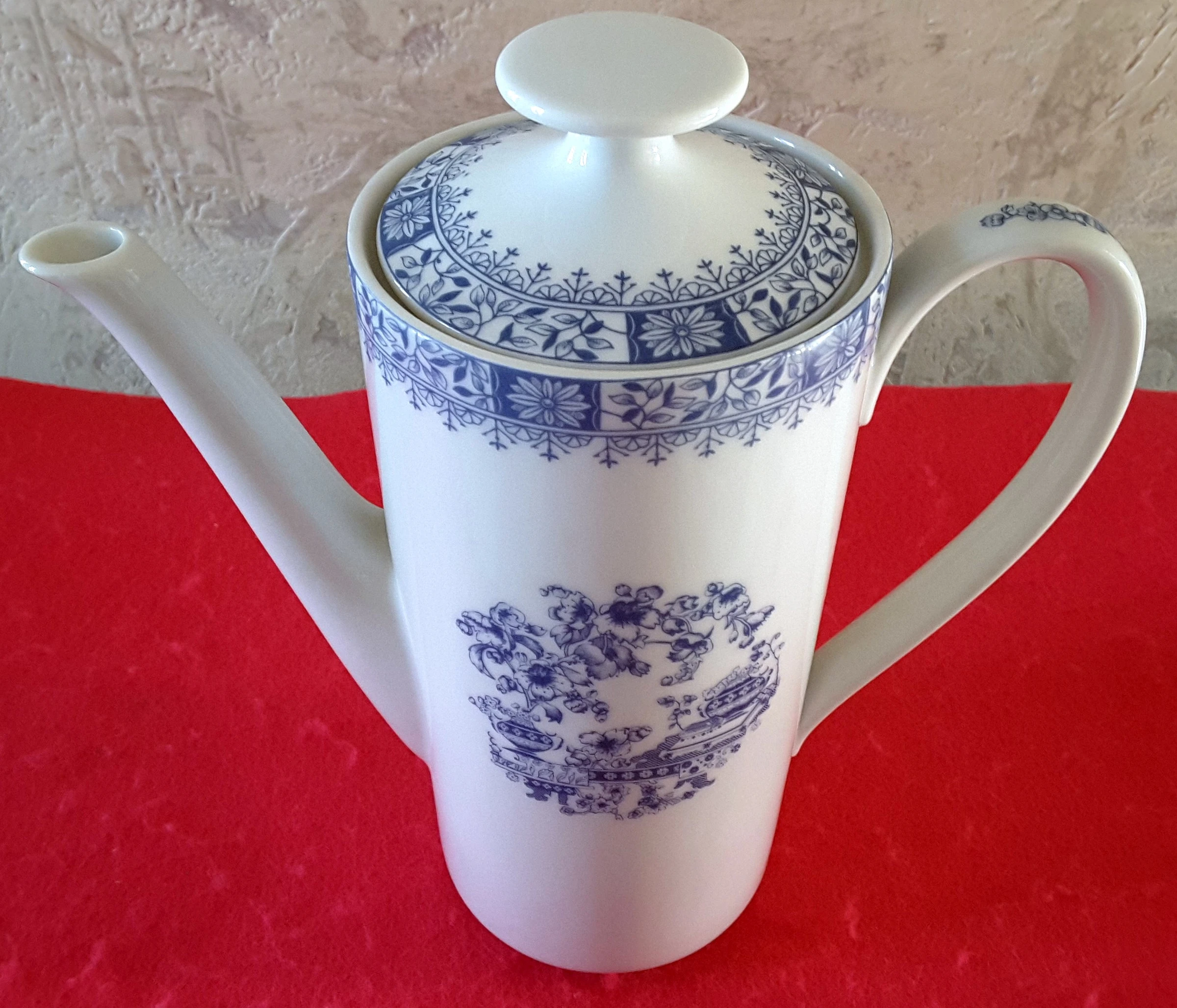 Tête à tête – Pequeno-almoço – Krönen Porzellan – Branco com decoração azul – photo 2